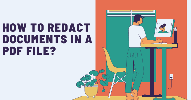 Redact documents in a pdf file