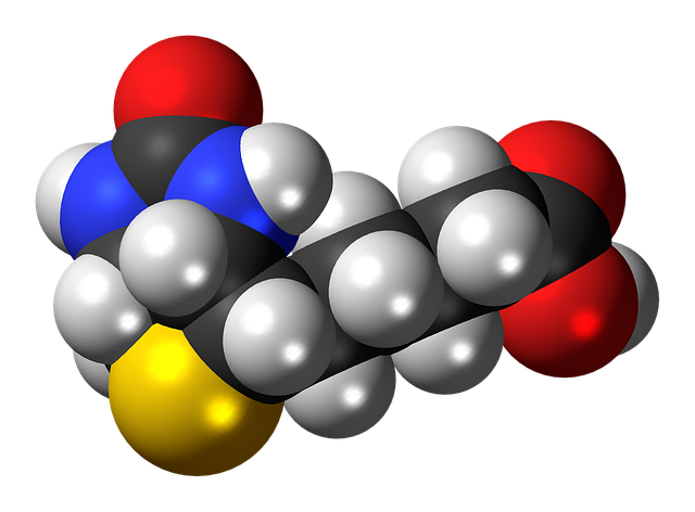 Free Biotin Spacefill illustration and picture