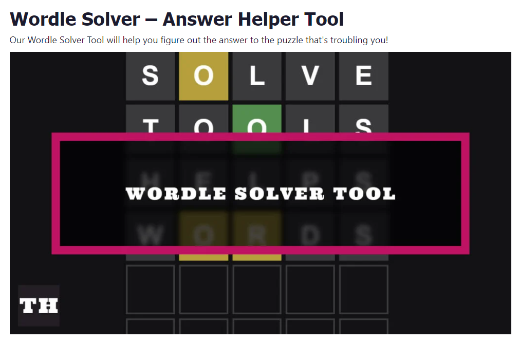 Try Hard Guides Wordle Tool