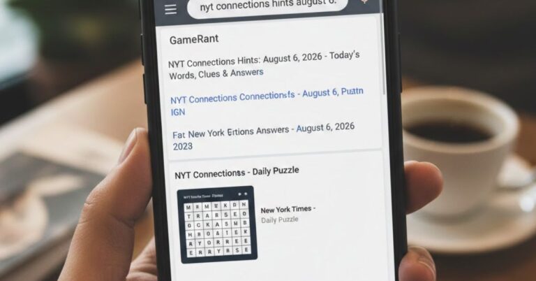 NYT Connections Hints August 6