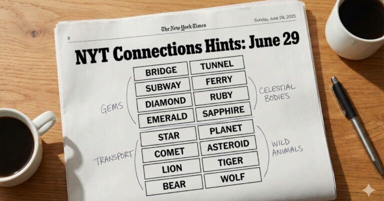 NYT Connections Hints June 29